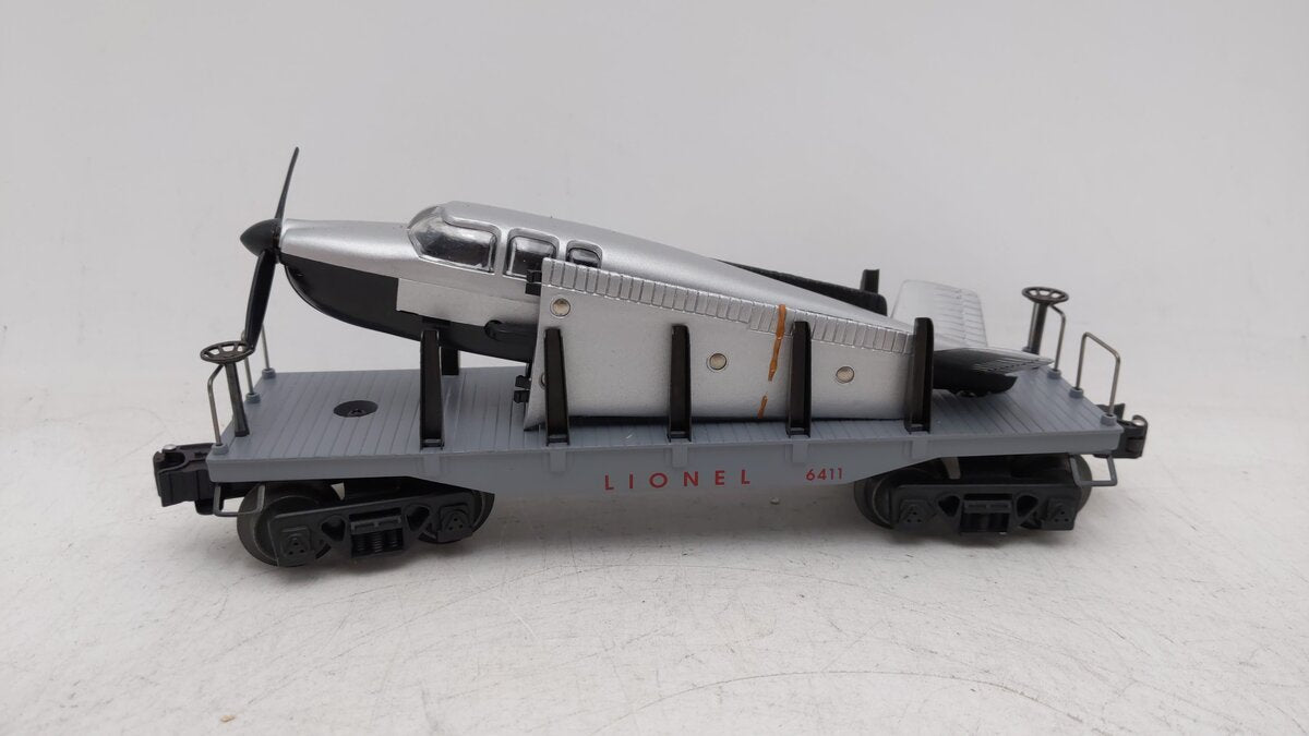 Lionel 6-16969 O Gauge Lionel Flatcar w/Beechcraft Bonanza Airplane #6411 EX/Box