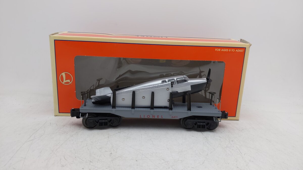 Lionel 6-16969 O Gauge Lionel Flatcar w/Beechcraft Bonanza Airplane #6411 EX/Box