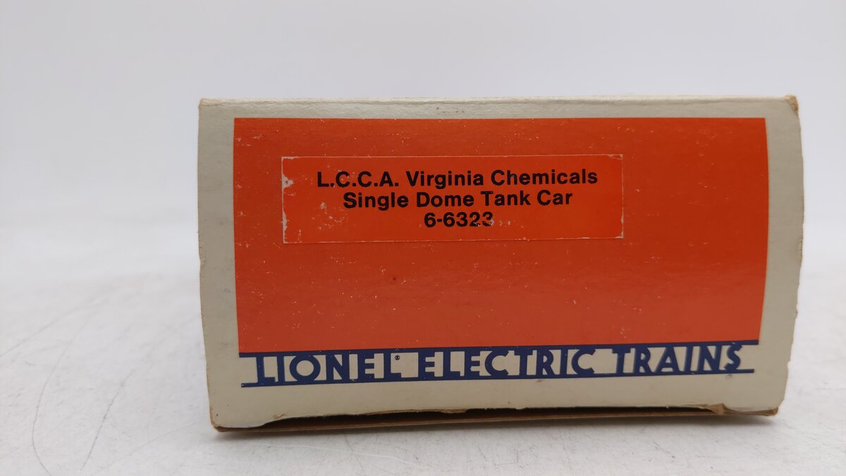 Lionel 6-6323 O Gauge LCCA Virginia Chemicals Single Dome Tank Car EX/Box
