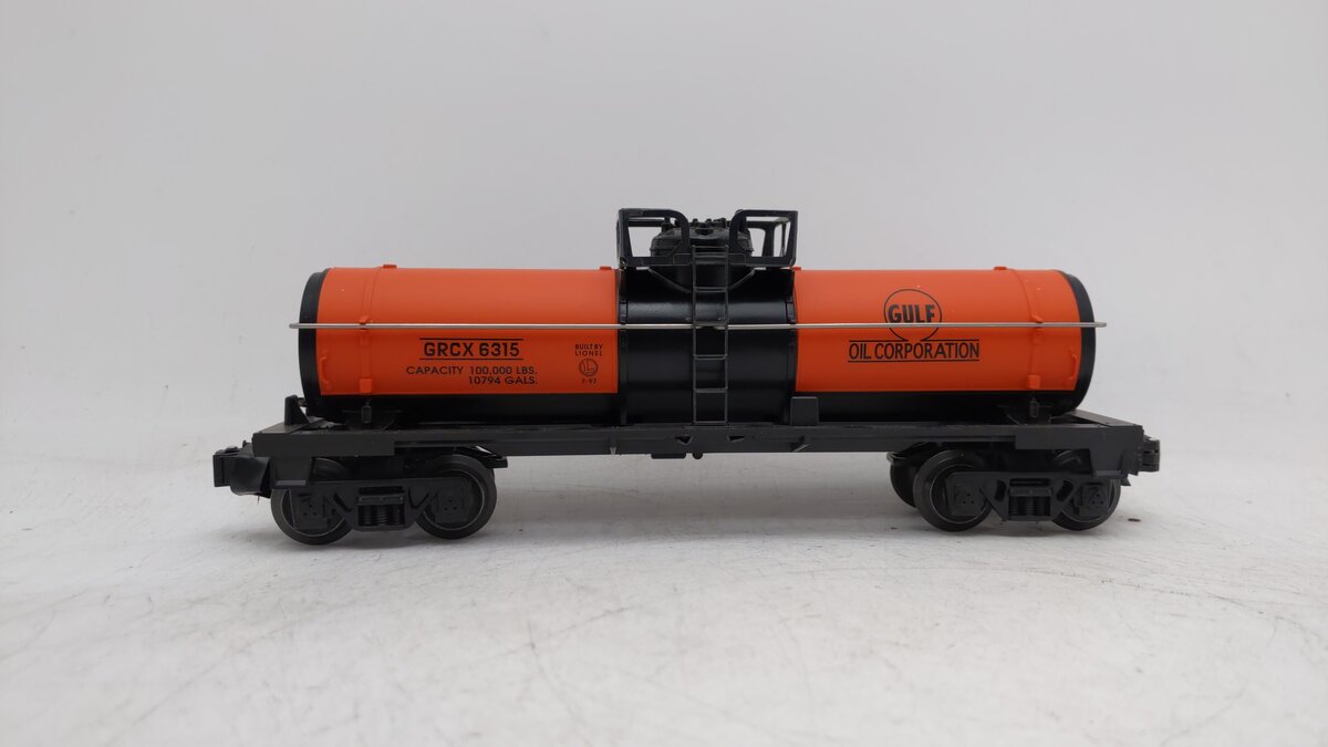 Lionel 6-19611 O Gauge Gulf Single Dome Tank Car #6315 EX/Box