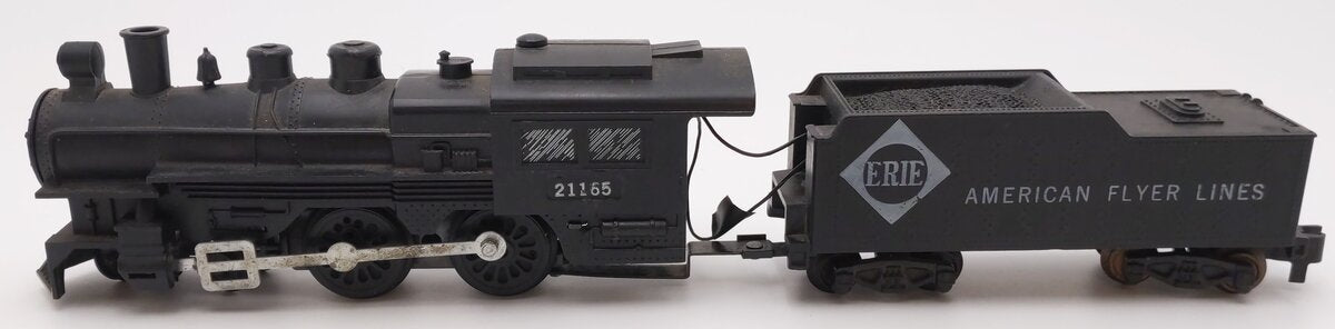 American Flyer 21165 Vintage S Erie 4-4-0 Steam Locomotive & Tender #21165 EX