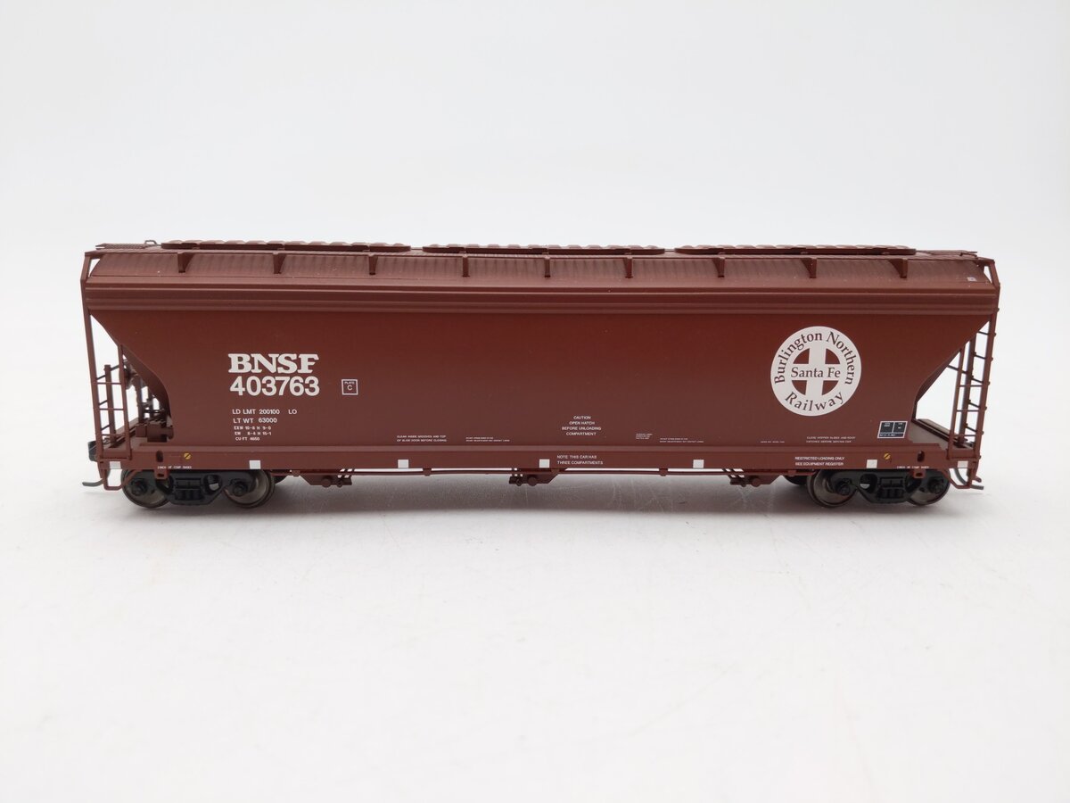 Atlas 1455-2 HO Burlington Northern Santa Fe 3 Bay Centerflow Hopper Car #403763 EX/Box