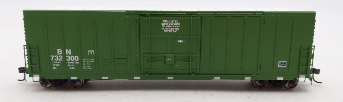 Athearn G4347 HO Scale Burlington Northern 50' PC&F Plug Door Boxcar #732300 EX/Box