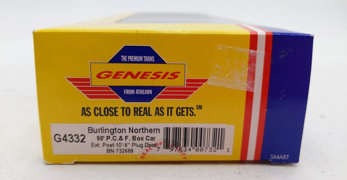 Athearn G4332 HO Scale Burlington Northern Plug-Door Box Car #732347 LN/Box