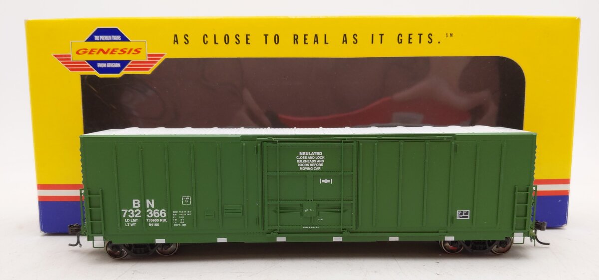 Athearn G4348 HO Scale Burlington Northern 50' PC&F Plug Door Boxcar #732366 LN/Box