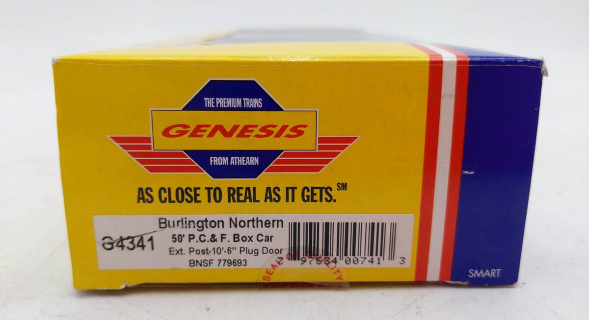 Athearn G4341 HO Scale Burlington Northern 50' PC&F Plug Door Boxcar #779693 EX/Box