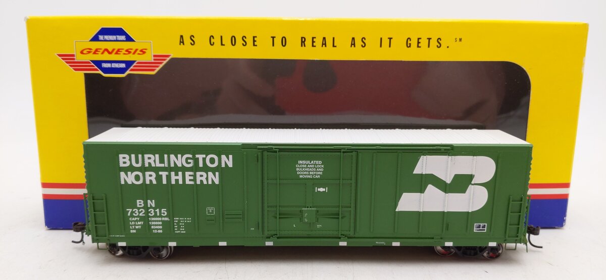 Athearn G4340 HO Scale Burlington Northern Plug-Door Box Car #732315 LN/Box