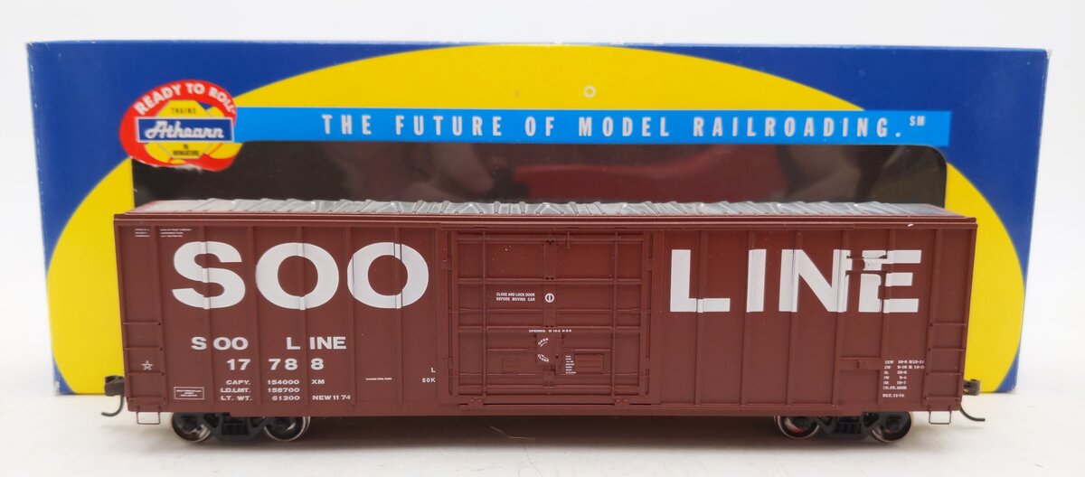 Athearn 92962 HO Scale Soo Line 50' FMC Plug Door Boxcar #17788 LN/Box