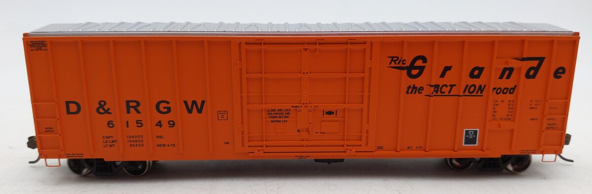 Athearn 92955 HO Scale Rio Grande 50' FMC Plug Door Box Car #61549 LN/Box