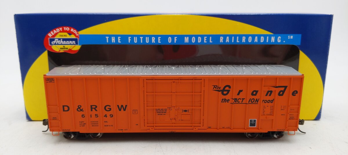 Athearn 92955 HO Scale Rio Grande 50' FMC Plug Door Box Car #61549 LN/Box