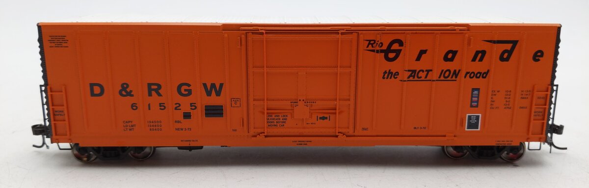 Athearn G4344 HO Scale D&RGW 50' P. C. & F. Plug-Door Box Car #61525 LN/Box