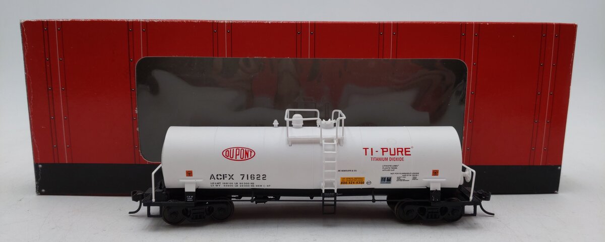 Atlas 1709-2 HO Scale Dupont Ti-Pure ACFX Kaolin Tank Car #71622 LN/Box