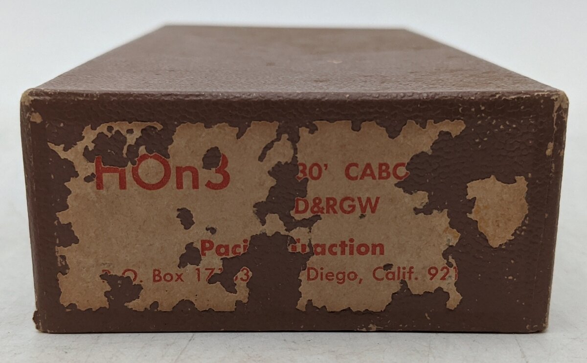 Pacific Traction HOn3 Brass D&RGW 30' Caboose VG/Box