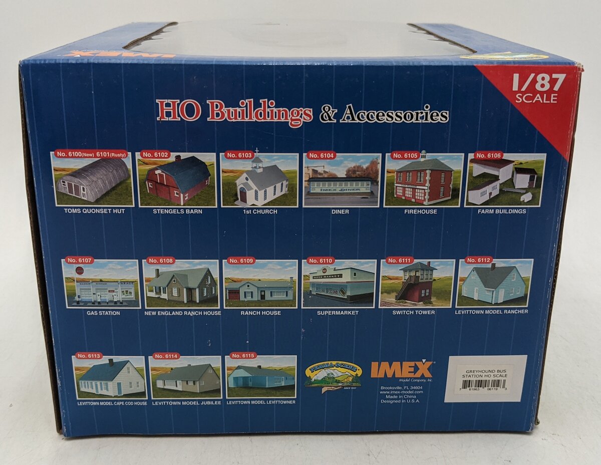 Imex 6119 HO Greyhound Bus Station NIB
