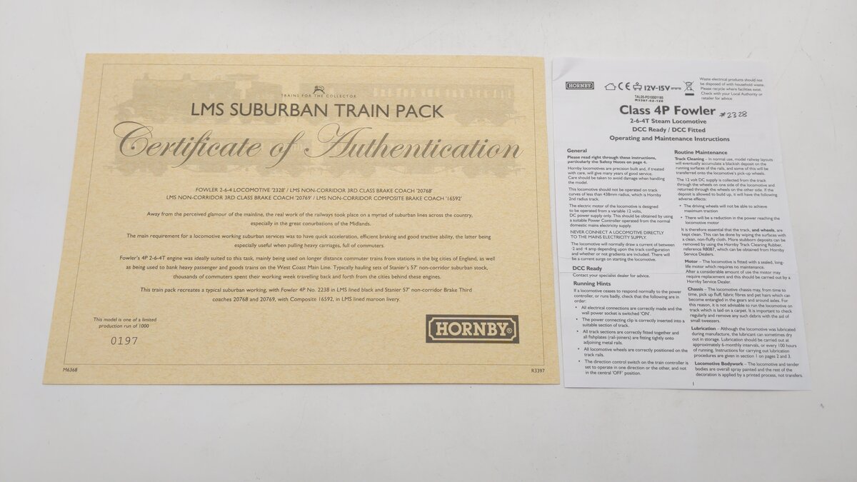 Hornby R3397 OO LMS Surburbann Passenger Train Pack Limited Edition EX/Box