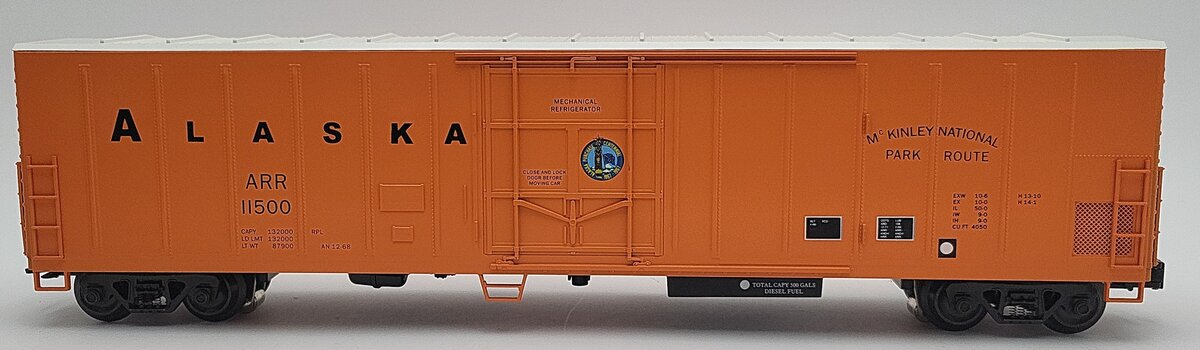 Weaver U12011LDLP O Gauge ARR Alaska 57' Mechanical Reefer #11500 (3 Rail) LN/Box
