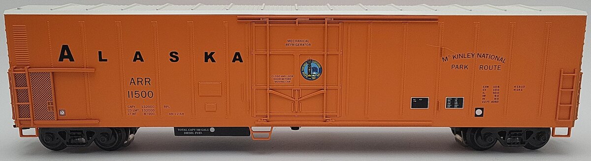 Weaver U12011LDLP O Gauge ARR Alaska 57' Mechanical Reefer #11500 (3 Rail) LN/Box