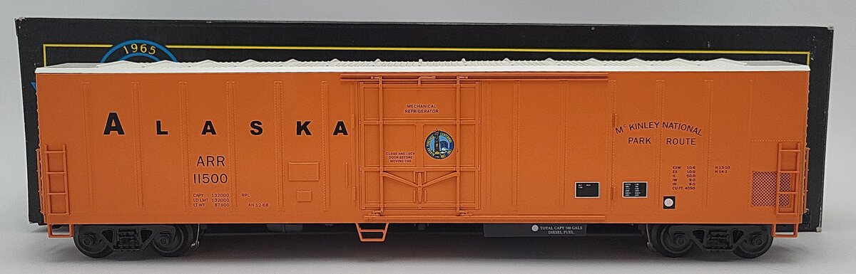 Weaver U12011LDLP O Gauge ARR Alaska 57' Mechanical Reefer #11500 (3 Rail) LN/Box