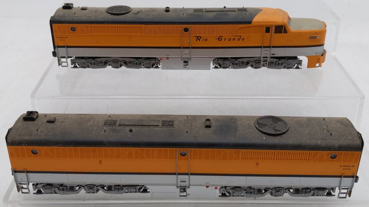 Proto 2000 920-40104 HO Scale Rio Grande Alco PA/PB Diesel Locomotive Set VG