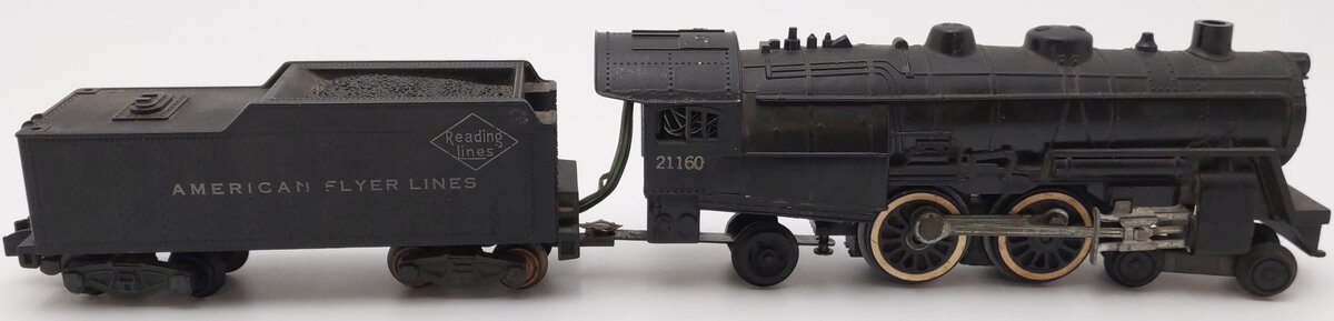 American Flyer 21160 Vintage S Reading Atlantic 4-4-2 Steam Locomotive & Tender VG