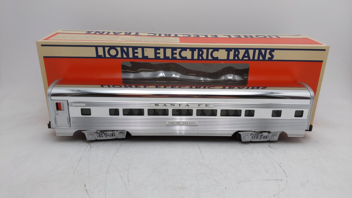 Lionel 6-19112 O Gauge Santa Fe "Squaw Valley" Pullman Aluminum Passenger Car EX/Box