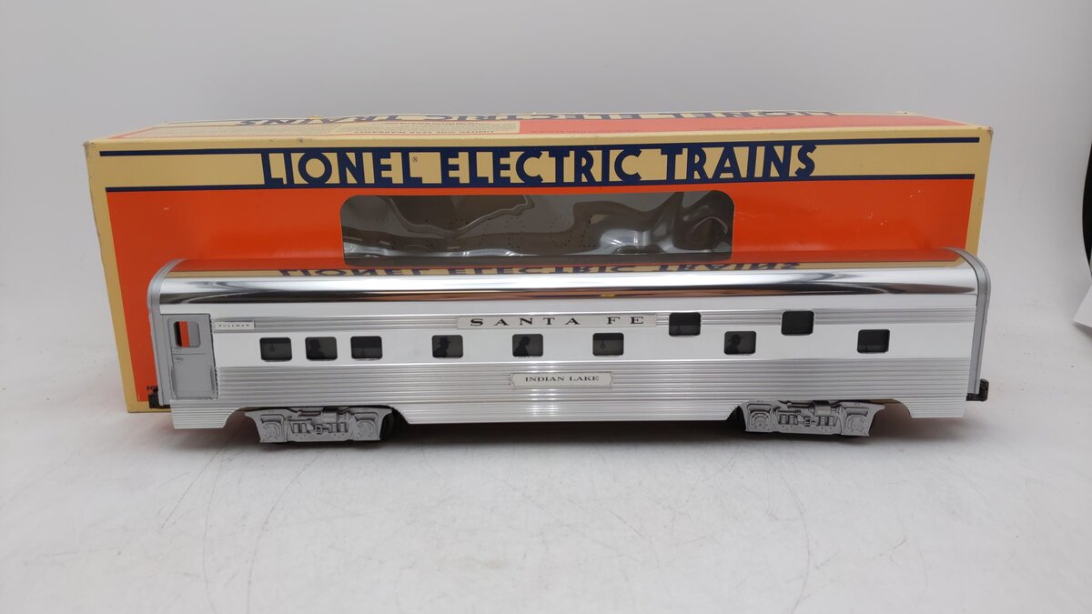 Lionel 6-19138 O Gauge Santa Fe "Indian Lake" Aluminum Duplex Roomette Car EX/Box