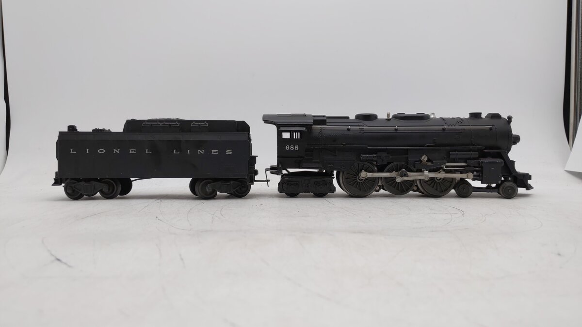 Lionel 685 Vintage O Lionel Lines 4-6-4 Die-Cast Steam Locomotive w/6026W Tender VG