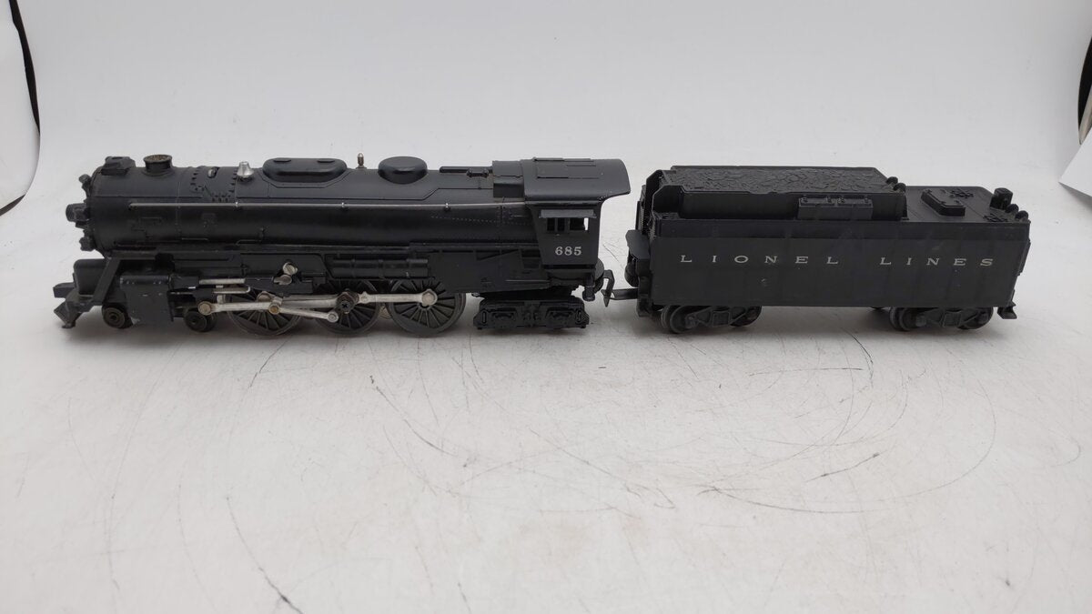 Lionel 685 Vintage O Lionel Lines 4-6-4 Die-Cast Steam Locomotive w/6026W Tender VG