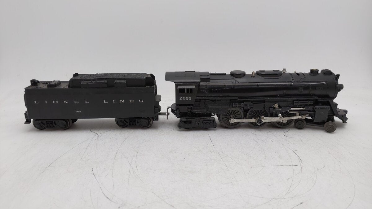 Lionel 2055 Vintage O 4-6-4 Hudson Steam Locomotive with 6026W Tender VG