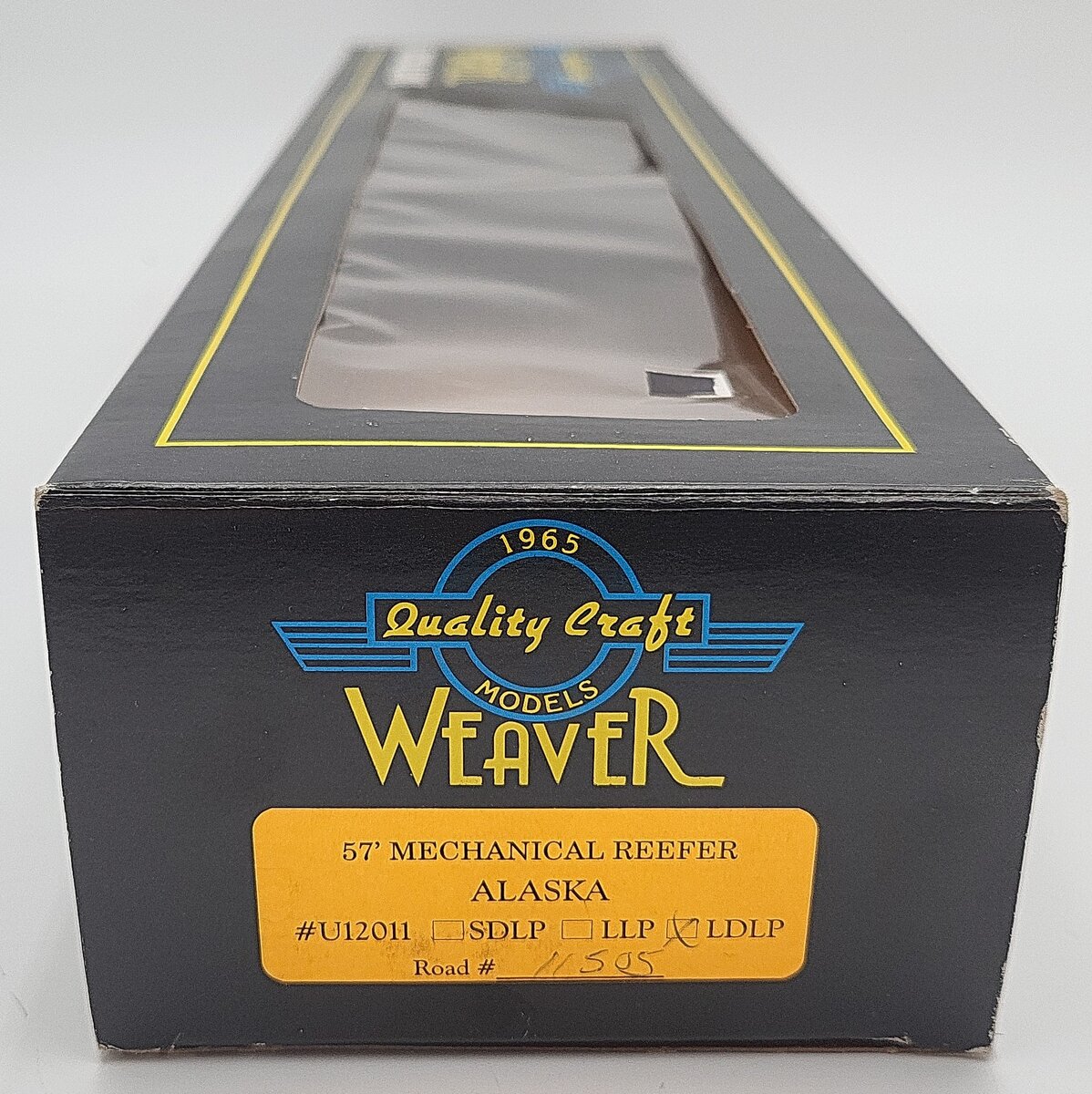 Weaver U12011LDLP O Gauge ARR Alaska 57' Mechanical Reefer #11505 (3 Rail) LN/Box