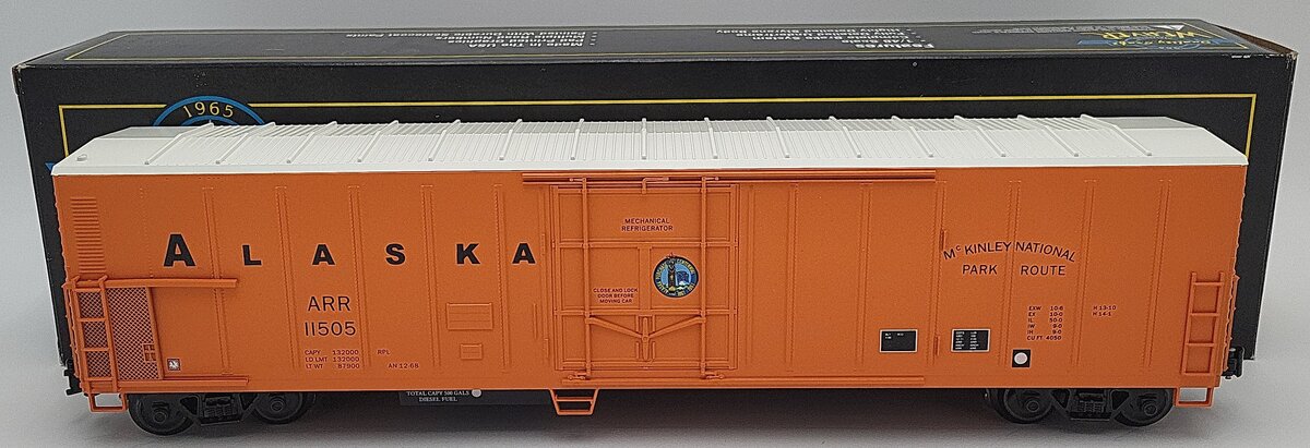 Weaver U12011LDLP O Gauge ARR Alaska 57' Mechanical Reefer #11505 (3 Rail) LN/Box