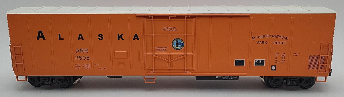Weaver U12011LDLP O Gauge ARR Alaska 57' Mechanical Reefer #11505 (3 Rail) LN/Box