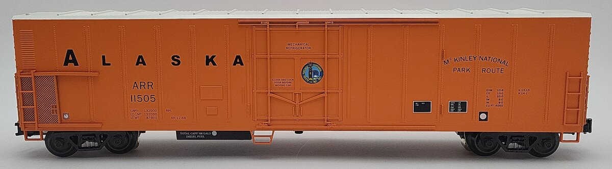 Weaver U12011LDLP O Gauge ARR Alaska 57' Mechanical Reefer #11505 (3 Rail) LN/Box