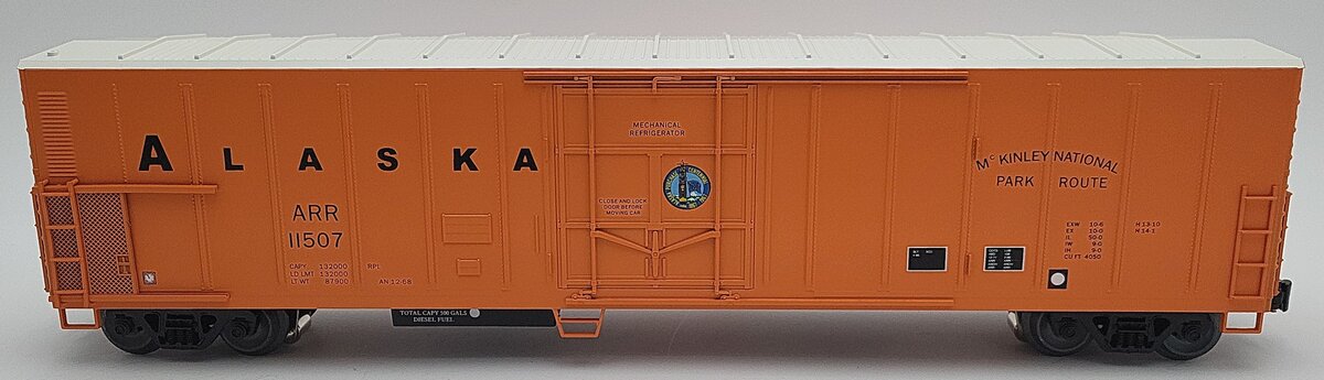 Weaver U12011LLP O Gauge ARR Alaska 57' Mechanical Reefer #11507 (3 Rail) LN/Box