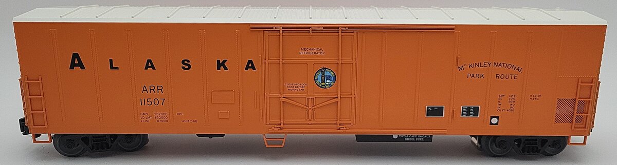 Weaver U12011LLP O Gauge ARR Alaska 57' Mechanical Reefer #11507 (3 Rail) LN/Box