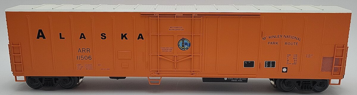 Weaver U12011LLP O Gauge ARR Alaska 57' Mechanical Reefer #11506 (3 Rail) LN/Box