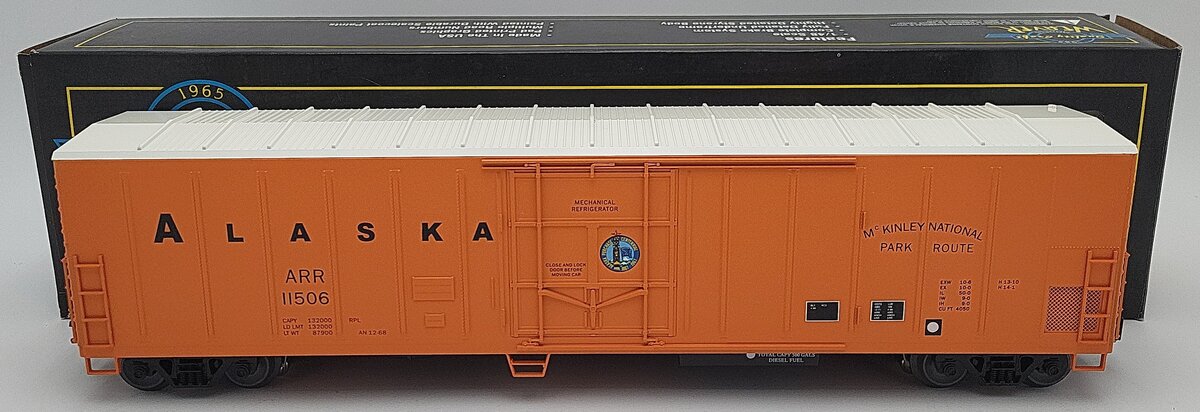 Weaver U12011LLP O Gauge ARR Alaska 57' Mechanical Reefer #11506 (3 Rail) LN/Box
