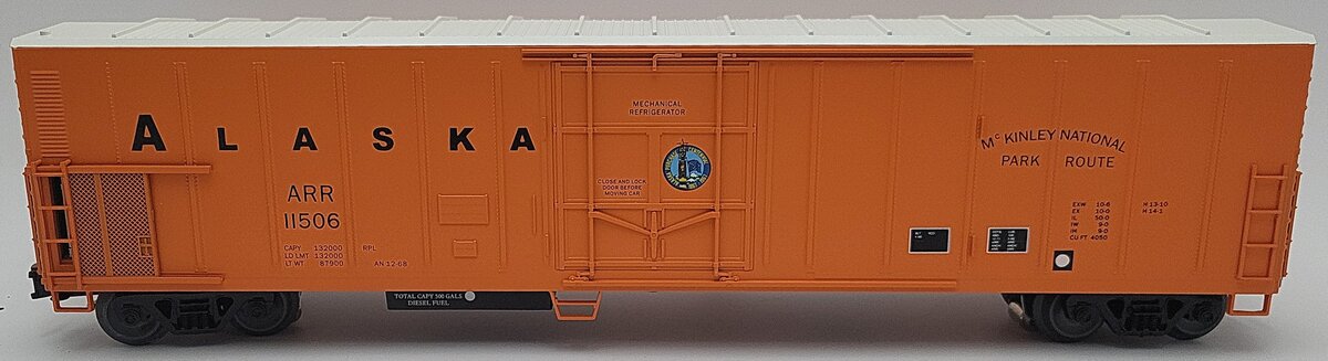 Weaver U12011LLP O Gauge ARR Alaska 57' Mechanical Reefer #11506 (3 Rail) LN/Box