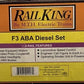 MTH 30-2631-1 NYC F-3 ABA Diesel Engine Set w/Proto-Sound 2.0 #2333 EX/Box