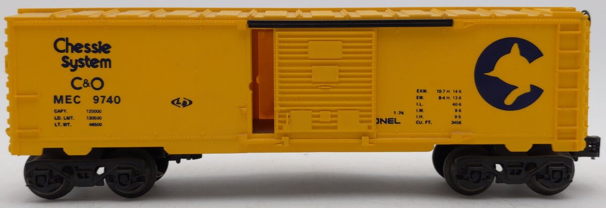 Lionel 6-9740 O Gauge Chesapeake & Ohio/Chessie System Box Car VG