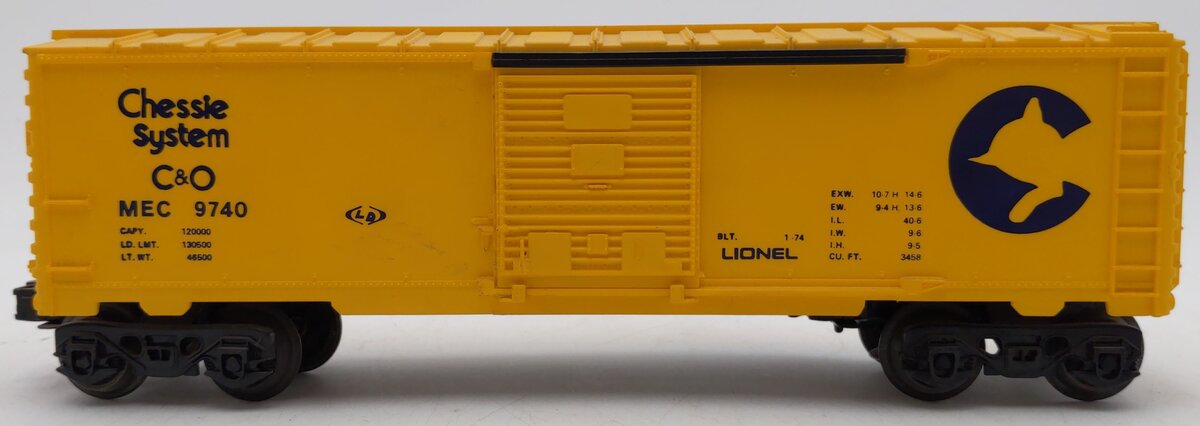Lionel 6-9740 O Gauge Chesapeake & Ohio/Chessie System Box Car VG