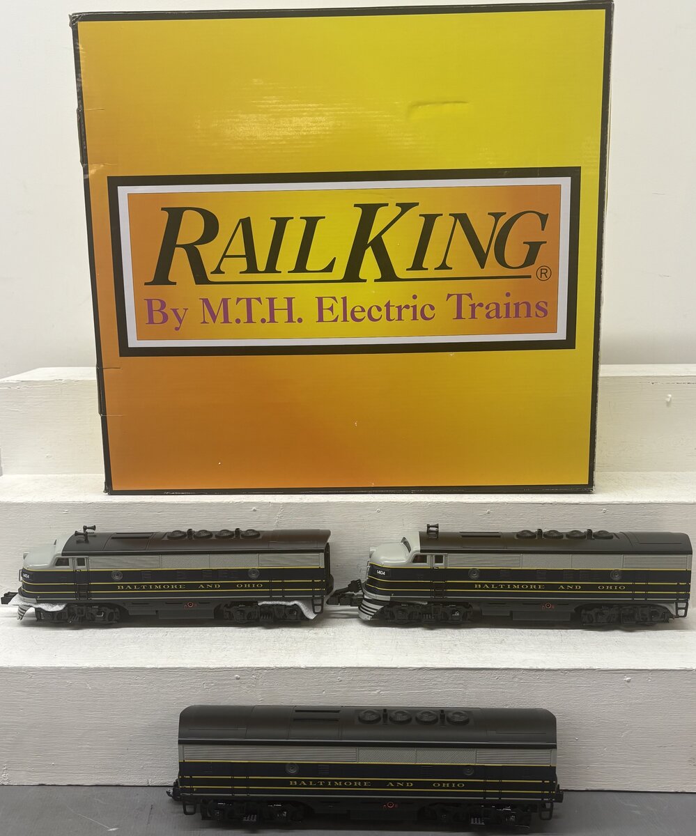 MTH 30-20802-1 Baltimore & Ohio F3 ABA Diesel Engine with PS3 #1404