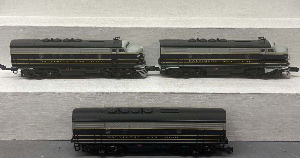MTH 30-20802-1 Baltimore & Ohio F3 ABA Diesel Engine with PS3 #1404