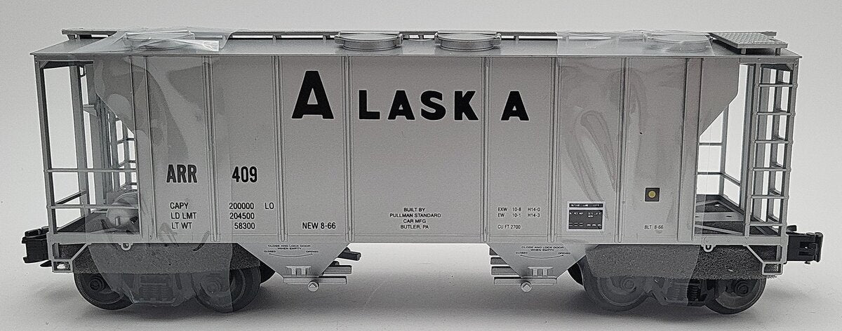 Weaver O Gauge PS-2 ARR Alaska Covered Hopper #409 (3 Rail) LN/Box