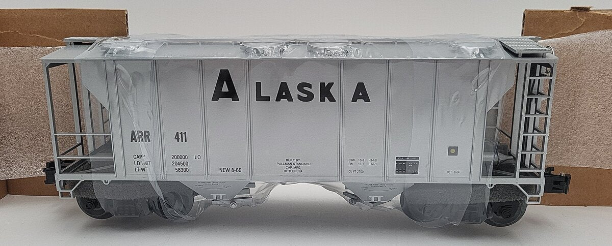 Weaver O Gauge PS-2 ARR Alaska Covered Hopper #411 (3 Rail) LN/Box