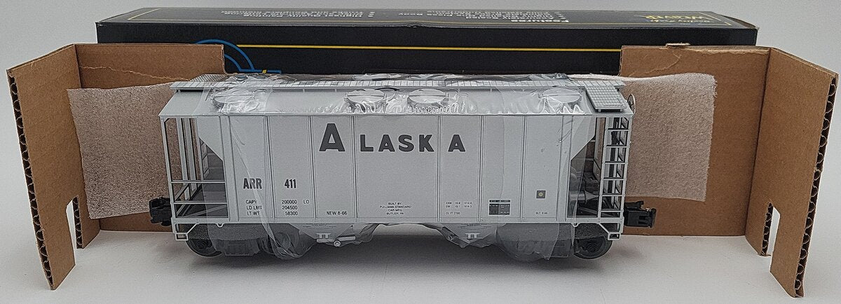 Weaver O Gauge PS-2 ARR Alaska Covered Hopper #411 (3 Rail) LN/Box