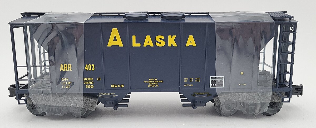 Weaver O Gauge PS-2 ARR Alaska Covered Hopper #403 (3 Rail) LN