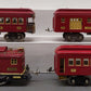 Lionel 360E Vintage Std Gauge Red & Cream Electric Pass. Set: 8E, 332, 337, 338 VG