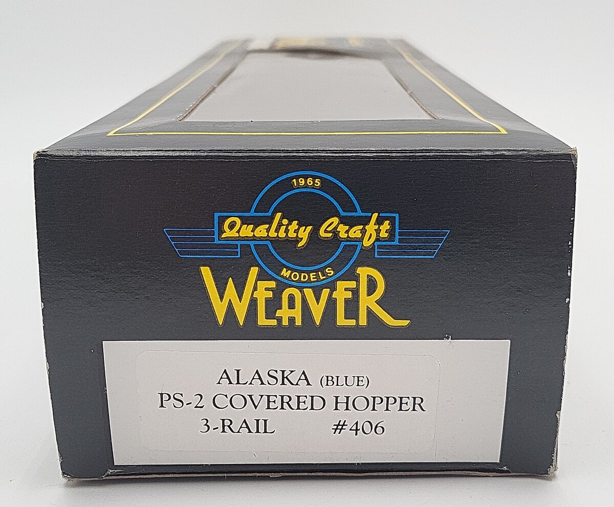 Weaver O Gauge PS-2 ARR Alaska Covered Hopper #406 (3 Rail) LN/Box
