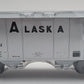Weaver O Gauge PS-2 ARR Alaska Covered Hopper #414 (3 Rail) LN/Box